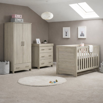 Nika Cot Bed 3-Piece Nursery Furniture Set