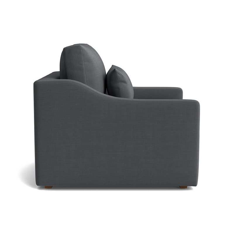 Haywood Upholstered Armchair, Performance Linen - Charcoal