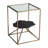 24" Brass Iron Pedestal End Table