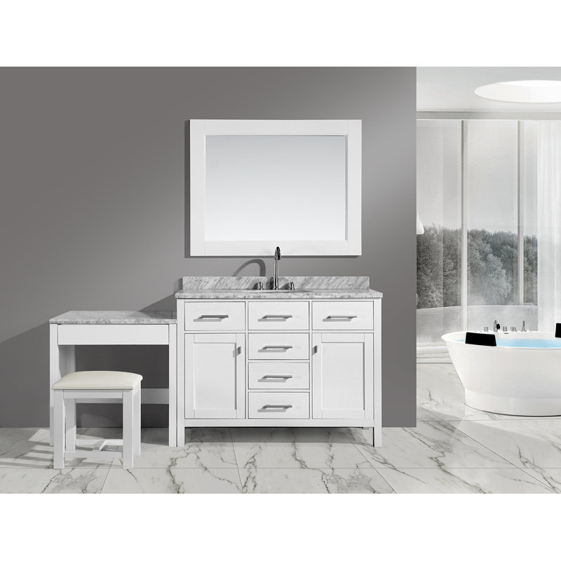 Ensemble de meuble-lavabo simple avec miroir 72" Carrasquillo