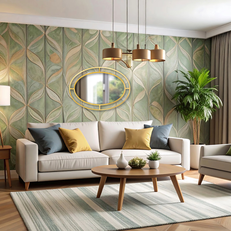 Miroir ovale Hollywood Regency, 32,75 pouces