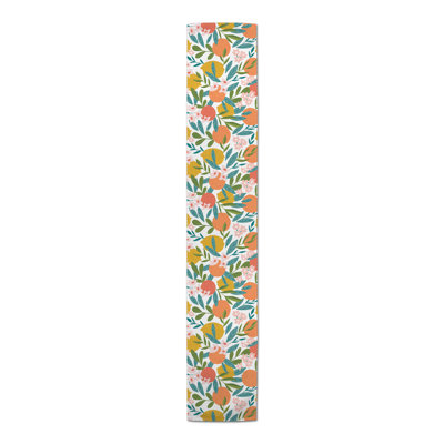 Citrus Fruit Pattern Black 4 Table Runner