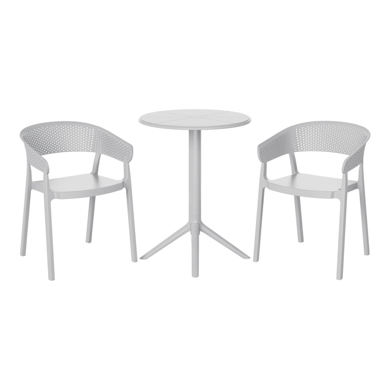 Ensemble repas extérieur 2 personnes, Gris