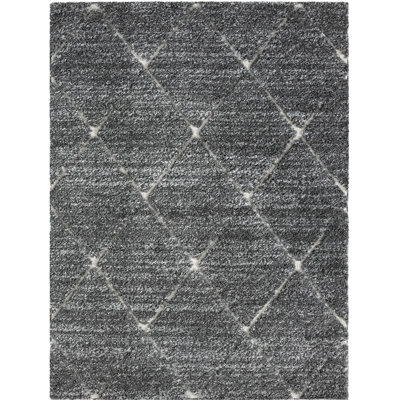 Talas Trellis Bath Rugs & Mats In Grey And Cream
