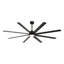 Ventilateur de plafond extérieur de 183 cm avec éclairage, style industriel, 8 pales en aluminium, étanche, moteur CC réversible et silencieux, écoénergétique, idéal pour patio, véranda, belvédère et espaces extérieurs.-98937885-98937887