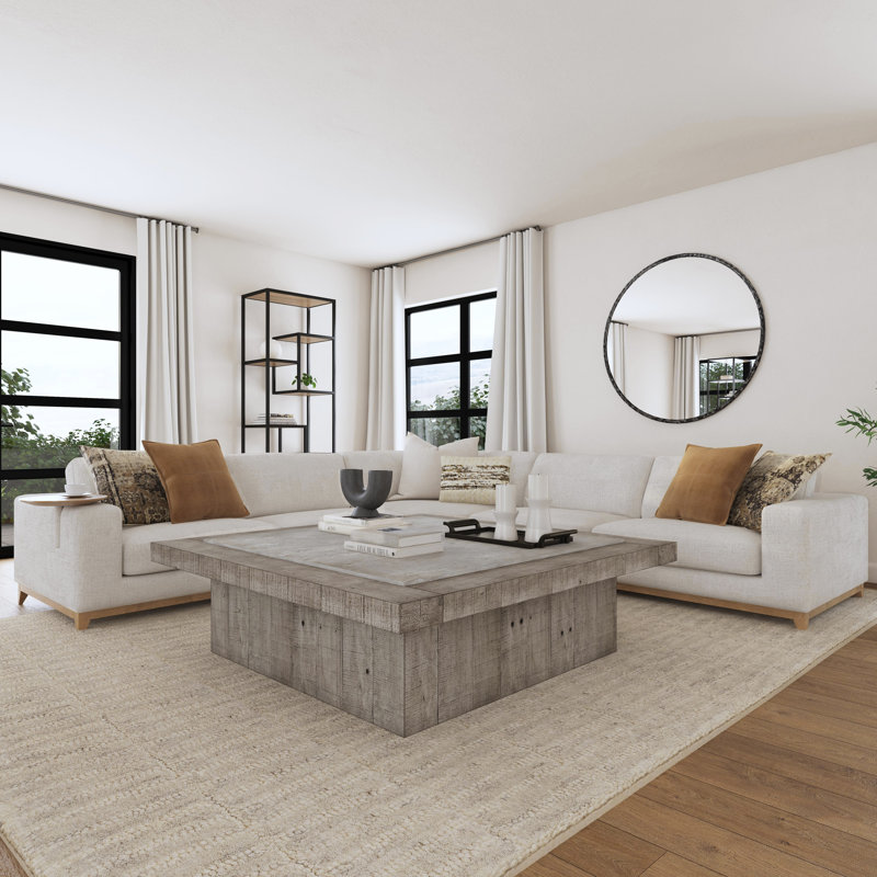 Donovan 3 - Piece Sectional, Beige Polyster Blend