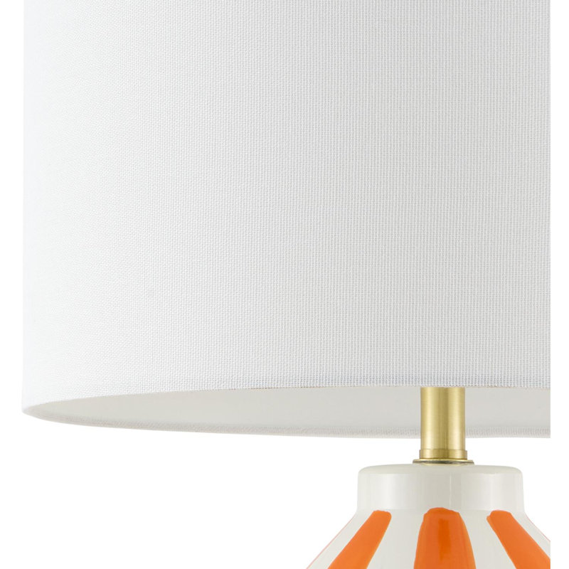 Samoti Table Lamp, Orange/White