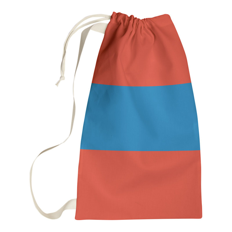 Oklahoma Laundry Hamper with Handles, Small ( 29" x 18" x 1.5"), Red/Blue/Red
