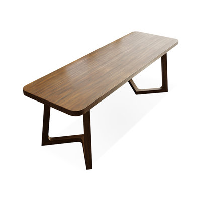 Bureau d'écriture rectangulaire en bois massif brun noisette