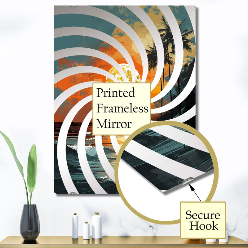 Rumph - Miroir mural minimaliste côtier MIR132956, 40 po x 30 po