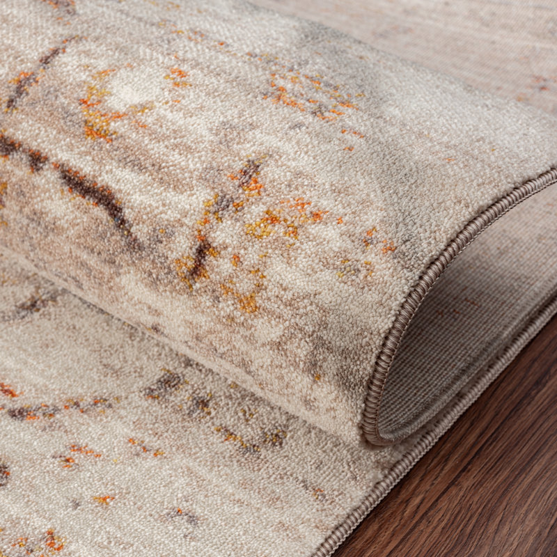 Mager Area Rug in Ivory/Beige, Runner 2'6" x 10'