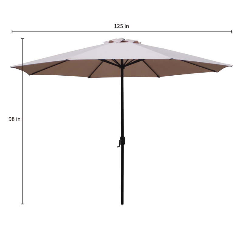 Parasol de marché octogonal Fazlie, Brun clair