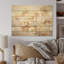 Minimalisme, géraniums beige et bleu I - art mural en bois de géraniums sur bois de pin naturel-1063504965