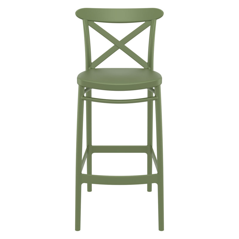 Tabouret Bijou, Vert olive, Tabouret de bar (siège d'une hauteur de 29,5 po)