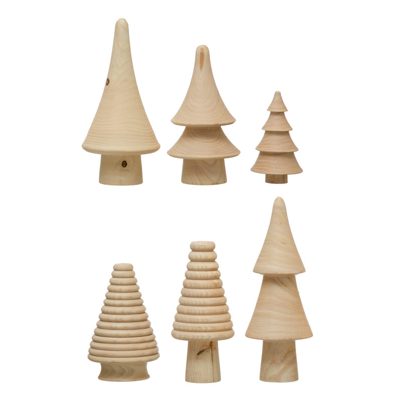 Ensemble d'arbre en bois 6 pièces
