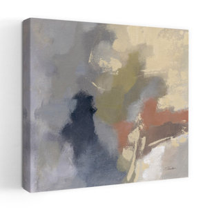 Contemporary Quiet Moment I With Abstract Blue Art