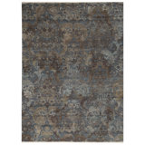 Mudra Wool Damask Area Rug