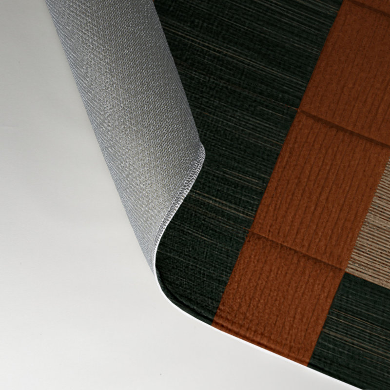 Tapis d'intérieur et d'extérieur à carreaux vert