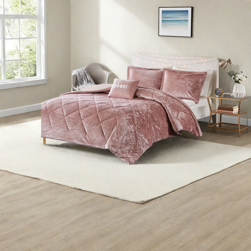 Luxury Bedding Sets, Blush Polyester, Glamorous Comfort For Your Home