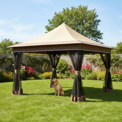 Adjustable Height Pop Up Tent,Canopy Tent with Mesh Netting,with Carry Bag,for Garden,Patio