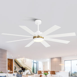 Large Room Ceiling Fans With Lights You'll Love | Wayfair