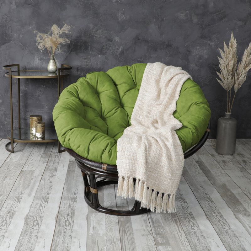 Coussin intérieur / extérieur Sunbrella Papasan, Bleu ciel, L 44 po x P 44 po, Polyester