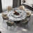Simple Modern Luxury Stone Round Dining Table Set