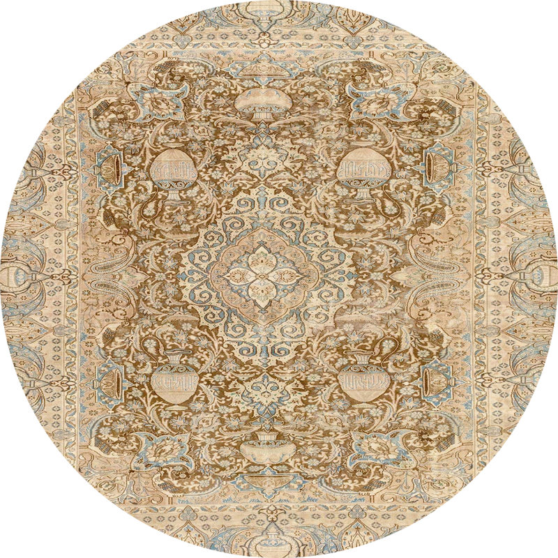 Abstract Indoor Rug, Round 5'
