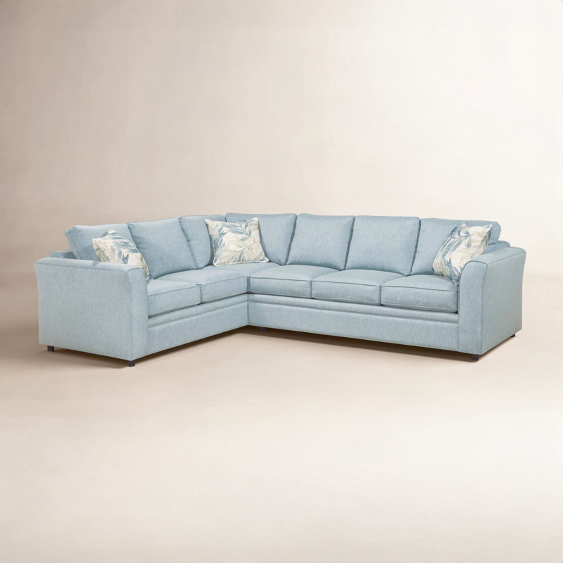Northfield Two-Piece L Sectional With Queen Sleeper, Black Buffalo Check; 0120-81, Left Hand Facing, Gel Memory Foam Mattress
