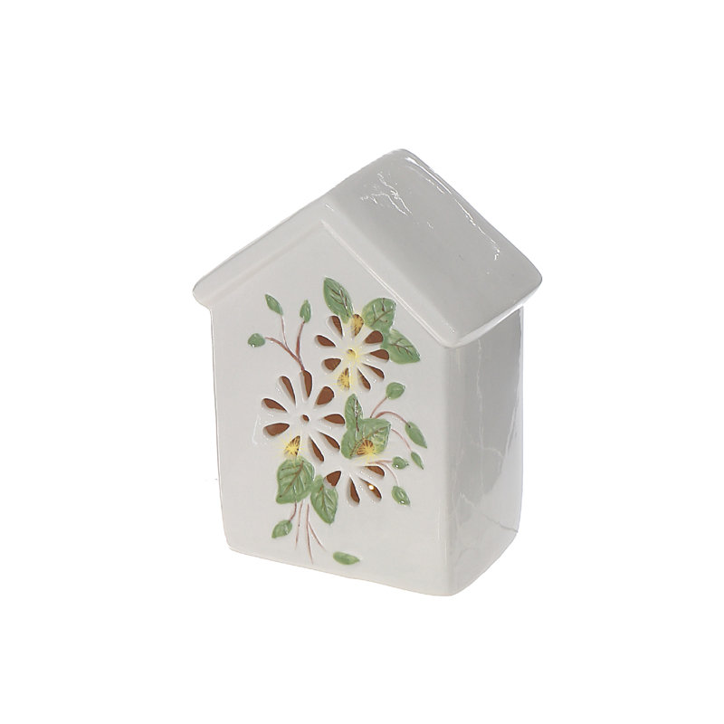 Maison florale à DEL en céramique