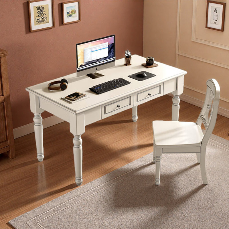 Exquisite American style desk and chair set, Beige