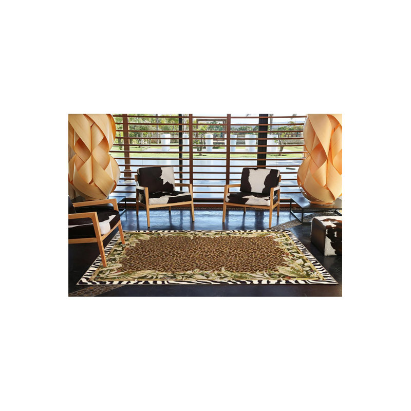 Tapis décoratif moderne lavable à la machine Leaves and Abstract, Tapis de couloir 3 pi 3 po x 6 pi 7 po