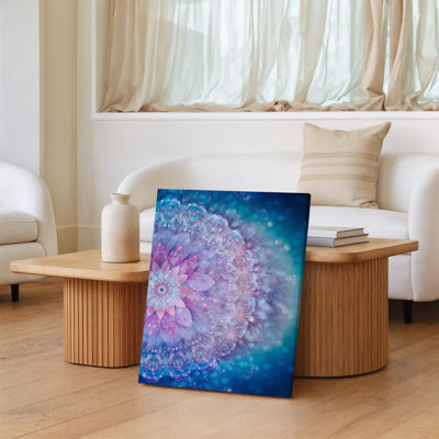 Canvas Create A Mesmerizing Abstract Floral Mandala Design Featuring Intricate Patterns Wall Art And Delicate Petals Radiating From A Canvas Wall Art