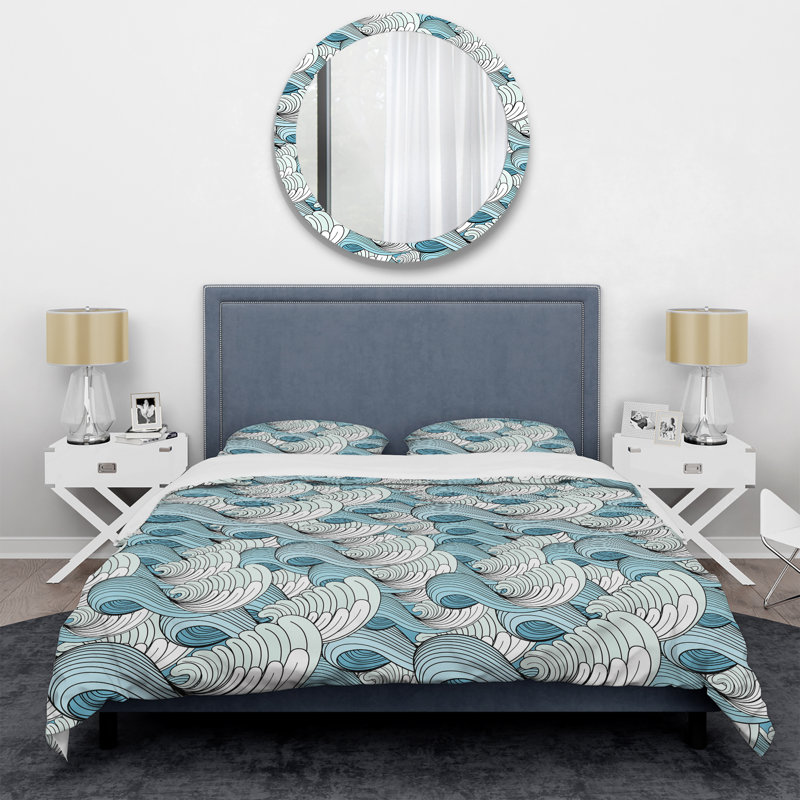 Ensemble de housse de couette côtier, Housse simple + 1 taie décorative