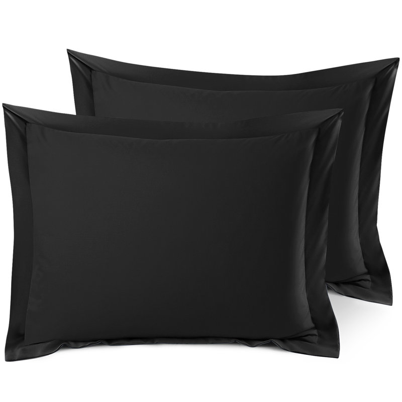 Taie décorative 100% polyester , Noir, 20 po x 36 po