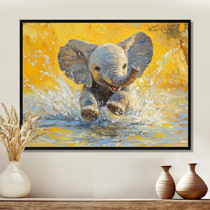 Guglielmo - Animals Wall Art, Noir, noir, noir, noir, Impression encadrée flottante, H 24 po x l 32 po