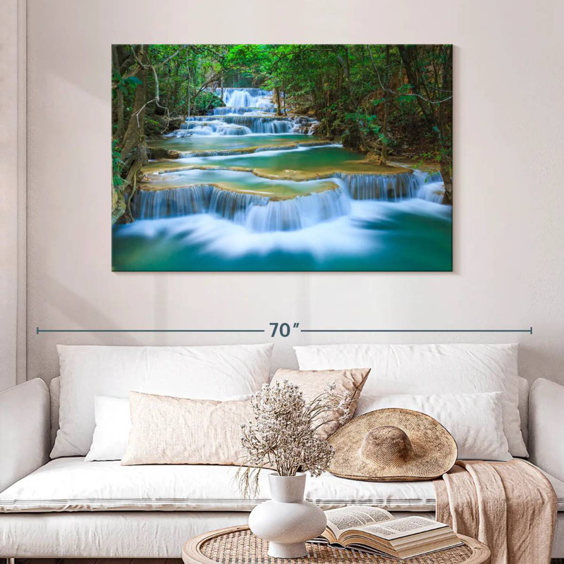 La cascade d'Erawan de Kerrick Kanchanaburi, H 32 po x l 48 po