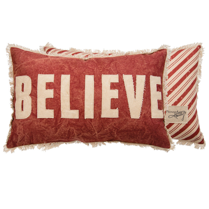 Coussin décoratif Primitive par Kathy Believe Candy - 22 po x 14 po