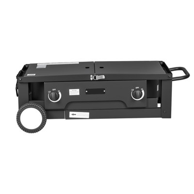 2 Burner Outdoor Propane Gas Stove, 150,000 BTU Propane LPG Gas Camping Stove, Foldable Heavy-duty Carbon Steel Outdoor Cooker, with Wheels & Shield & 20 PSI Regulator, for BBQ Camp Home Patio