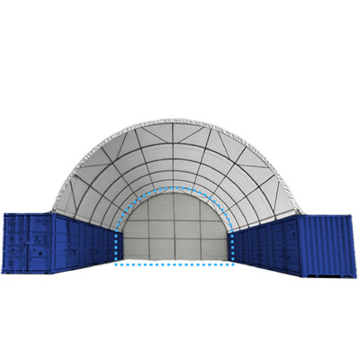 Couvercle arrière pour abri de pavillon d'expédition 40 pi x 40 pi x 11 pi
