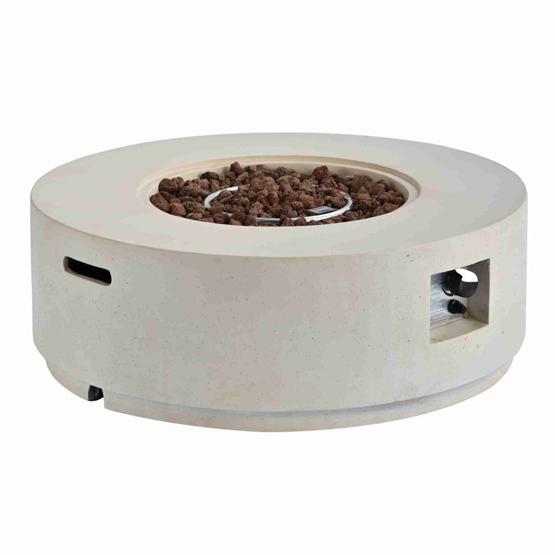 MGO Outdoor Propane Fire Pit, Beige