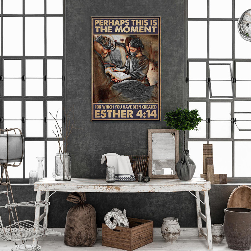 «Surgeon Peut-être c'est le moment», reproduction d'art graphique sur toile tendue 1 pièce, H 36 po x l 24 po x P 1,25 po