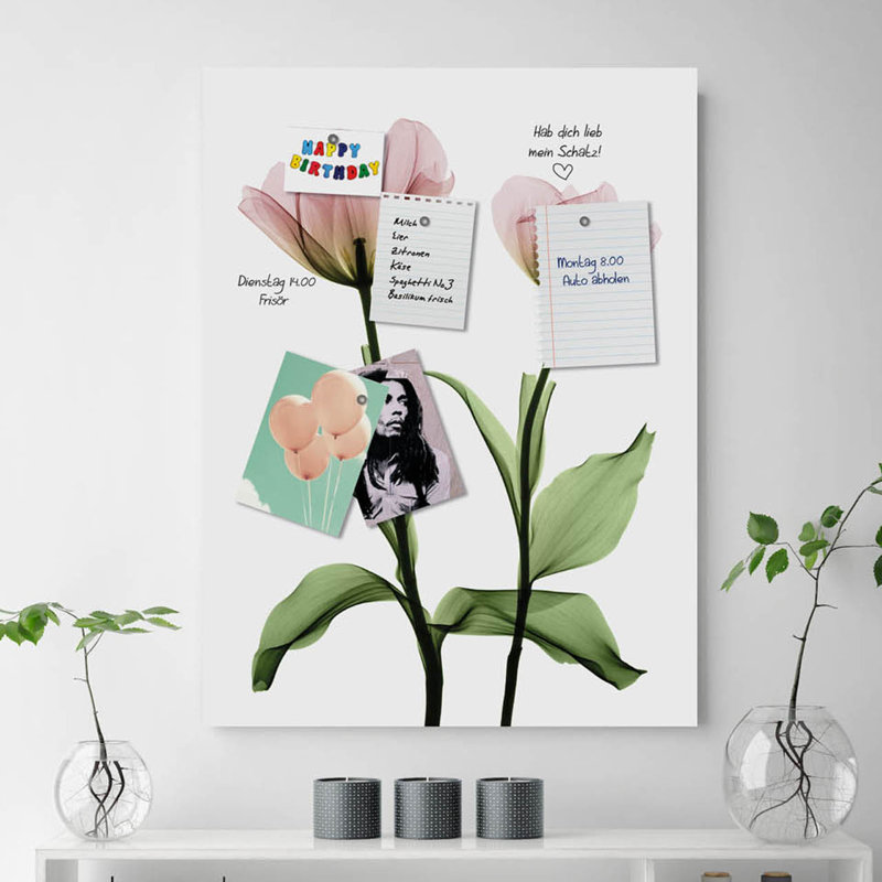 Magnetic Glass Photo Memo Board