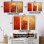 «Gold Red Sunset Vermillion Spiral», ensemble d'art sur toile à spirales abstraites-491161094-491161208