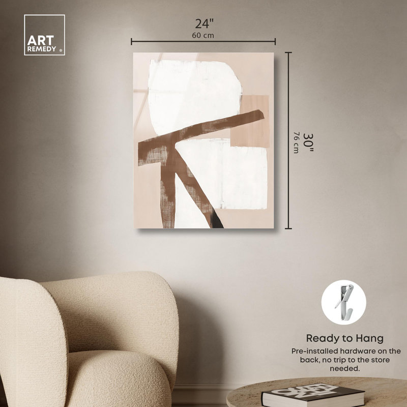 «Deconstrstruction Form I Brown Decor» par Art Remedy, H 30 po x l 24 po