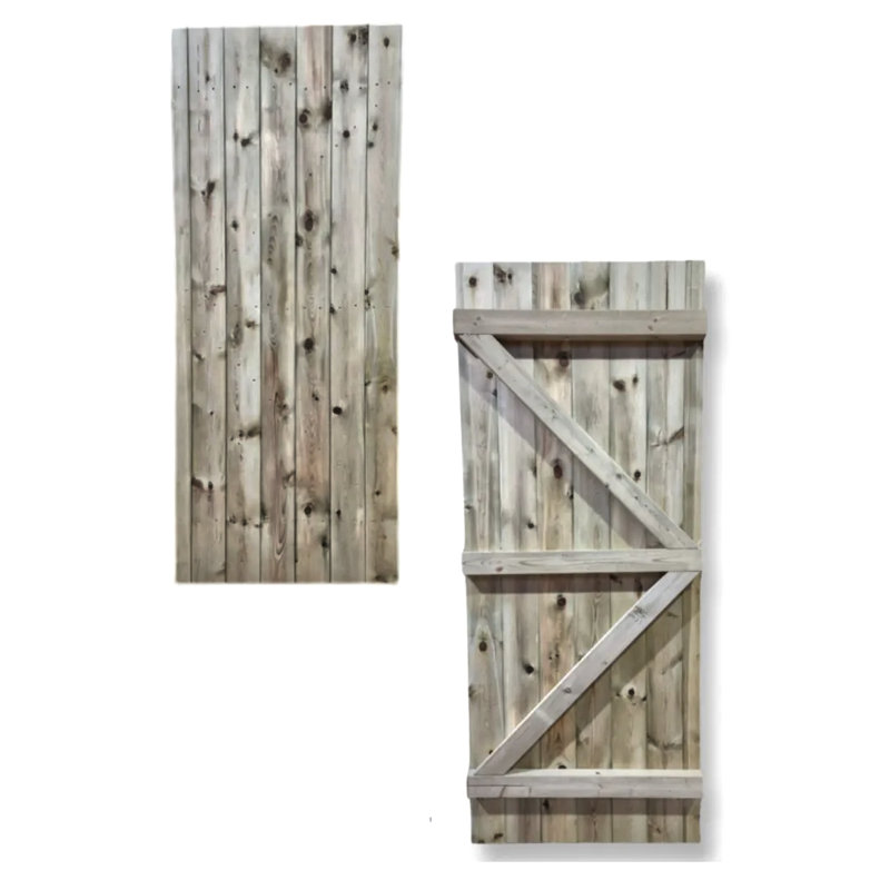 Willacy Natural Wood Wood Gate, 180cm H x 75cm W x 7cm D