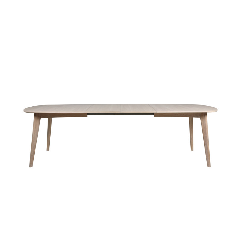 Sharples Extendable Solid Wood Base Dining Table, Beige