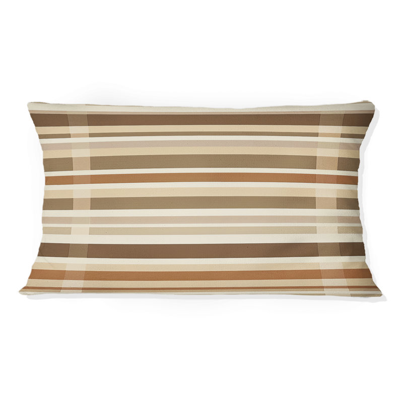 Coussin lombaire beige Midcentury Lines I - Midcentury