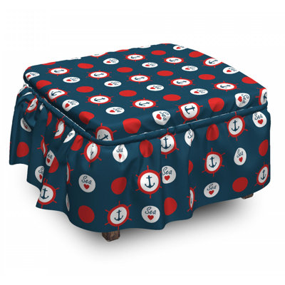 Box Cushion Ottoman Slipcover