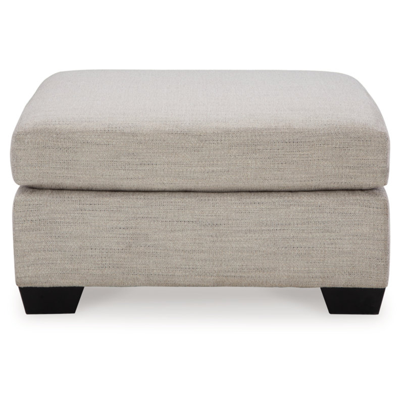 Repose-pieds de cocktail carré de 36 po de largeur Couffer, 100 % polyester beige